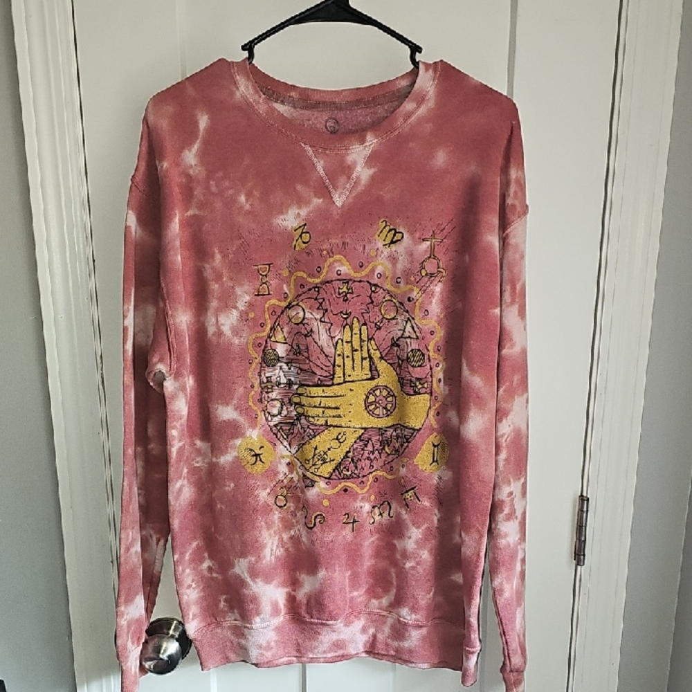 In Your Fave Tie Dye Crew Neck Sweatshirt Sz Small